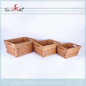 Coș de depozitare din țesătură din țesături fabricate manual cu ridicata