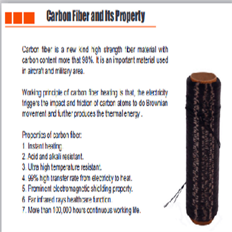 Fibra de carbon a elementului de încălzire