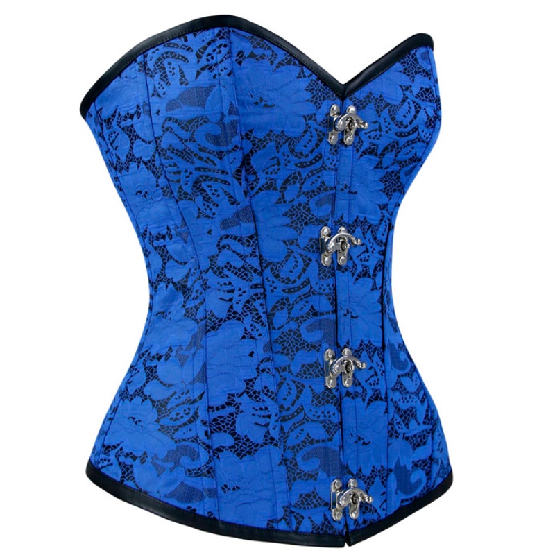 Brocadă florală gotică sexy, fără brad, din oțel, cu talie din vârf, cu corset suprapus Nich020
