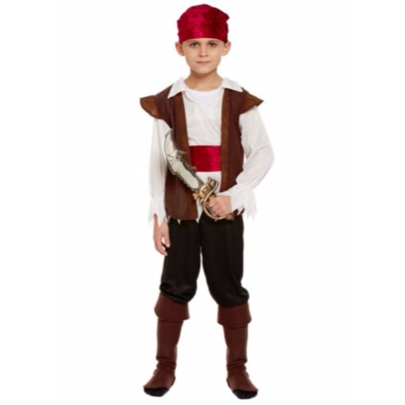 Costume de pirat pentru copii Băieți Caraibe Cartea Săptămâna Ziua Ținută ținută de Halloween