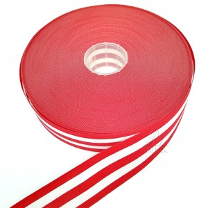 Panglică în dungi cu două culori de 25 mm din fabrică pentru ambalaje de cadouri