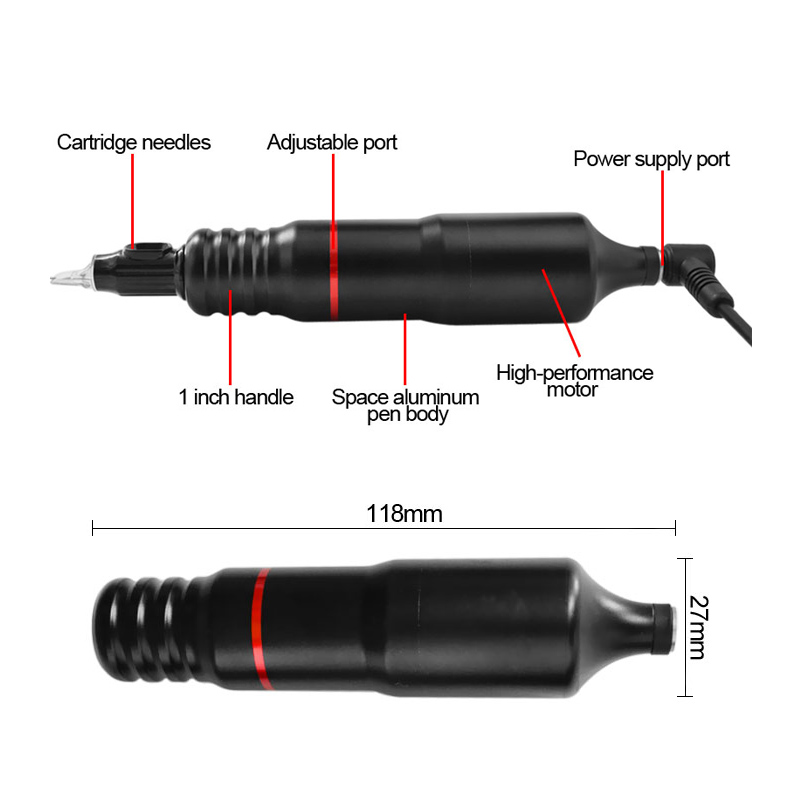 Machiaj Tatuaj Mașină Stiluri Machiaj permanent Buze pentru sprâncene cu buze Eyeliner Microblading Putere puternică pentru alimentare cu ace de tatuaj