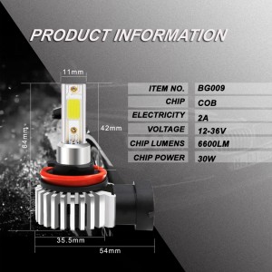 nou toate într-un singur design H8 H9 H11 becuri de mare putere led faruri de ceață