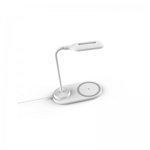 Încărcător wireless multifuncțional QI 10W rapid 2in1 cu lampă KPS-9002