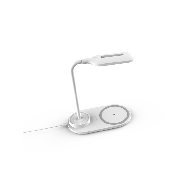 Încărcător wireless multifuncțional QI 10W rapid 2in1 cu lampă KPS-9002