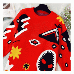 Pulover Jacquard de dimensiuni europene americane, design tricoturi groase de rochie caldă