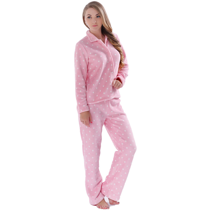 Femei imprimate Fleece Pajama pentru adulți