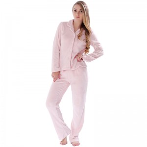 Femei Solid Coral Fleece Adult Pajama