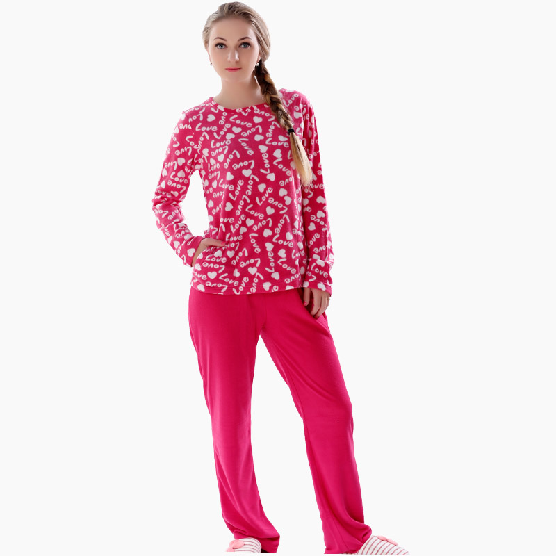 Femei Set de pijama din microfibra imprimat pentru femei