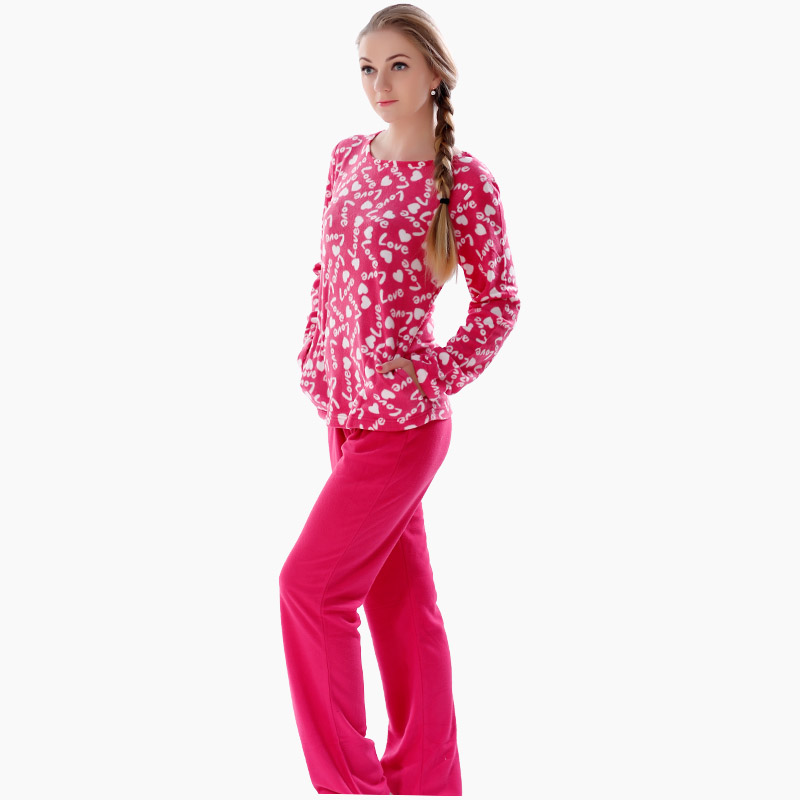 Femei Set de pijama din microfibra imprimat pentru femei