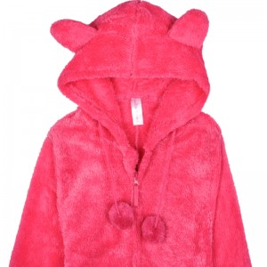 Femei Pijamale roz calde Onesie Hooded cu urechi de animale