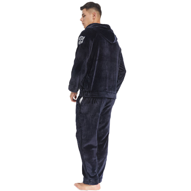 Bărbați Set de pijamale cu lână din broderie de lux din broderie