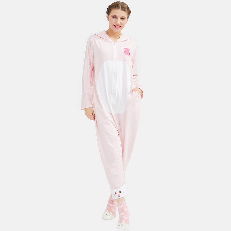 Set de pijamale din broderie din bumbac onesie pentru femei