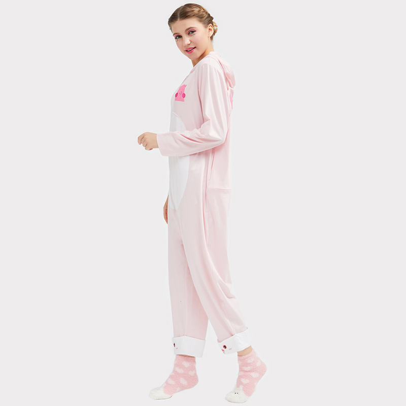 Set de pijamale din broderie din bumbac onesie pentru femei