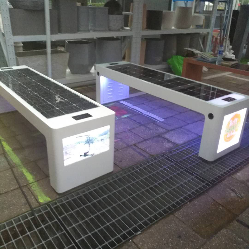 Panou solar alimentat inteligent Banc de publicitate Banc de grădină New Generation Mobilier de stradă