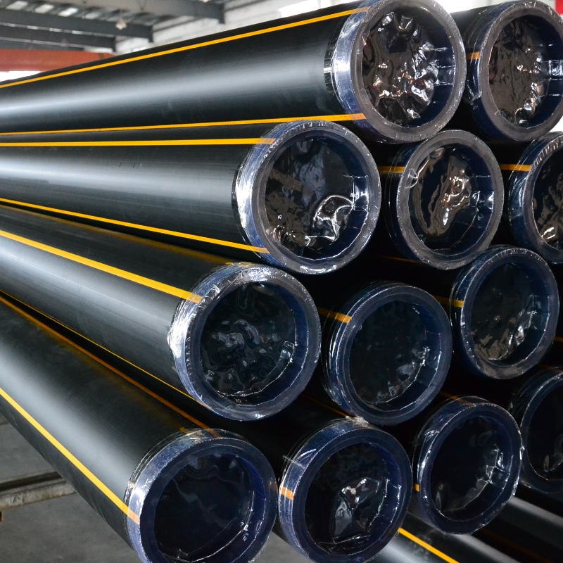 Furnizor chinez de conductă de gaz HDPE cu linie galbenă