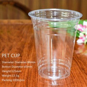 Cuptor PET de plastic de unică folosință, de 16 ozuri, de unică folosință