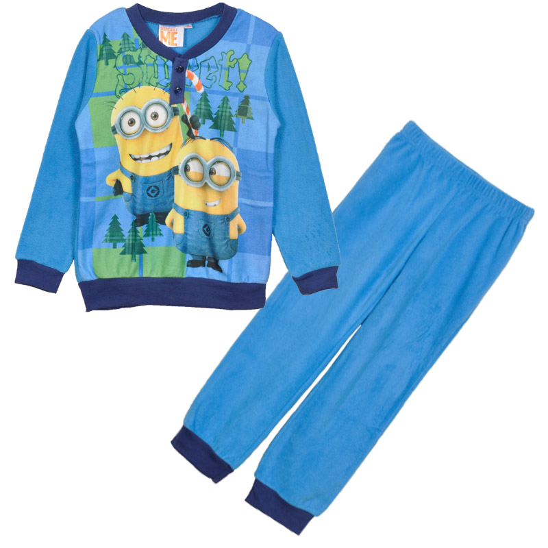 Băieți Set de pijamale din desene animate din microfibră pentru băieți