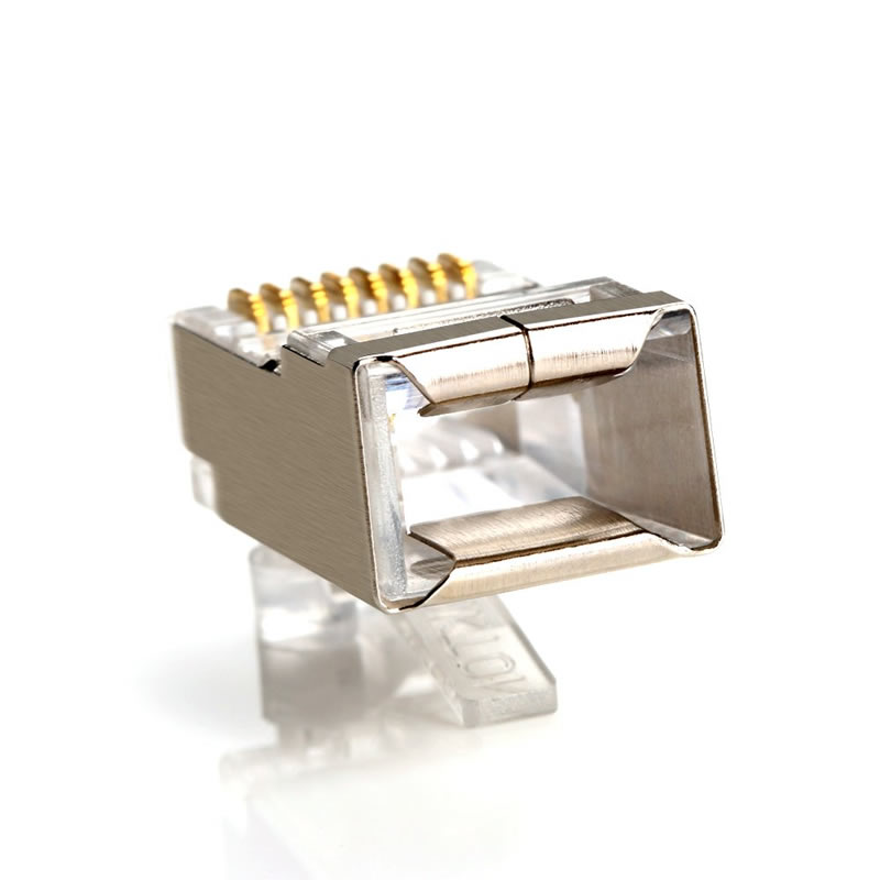 Conector RJ45 CAT5E CAT6 Conector Ethernet crimp STP 8P8C Mufe de cap modular de cristal