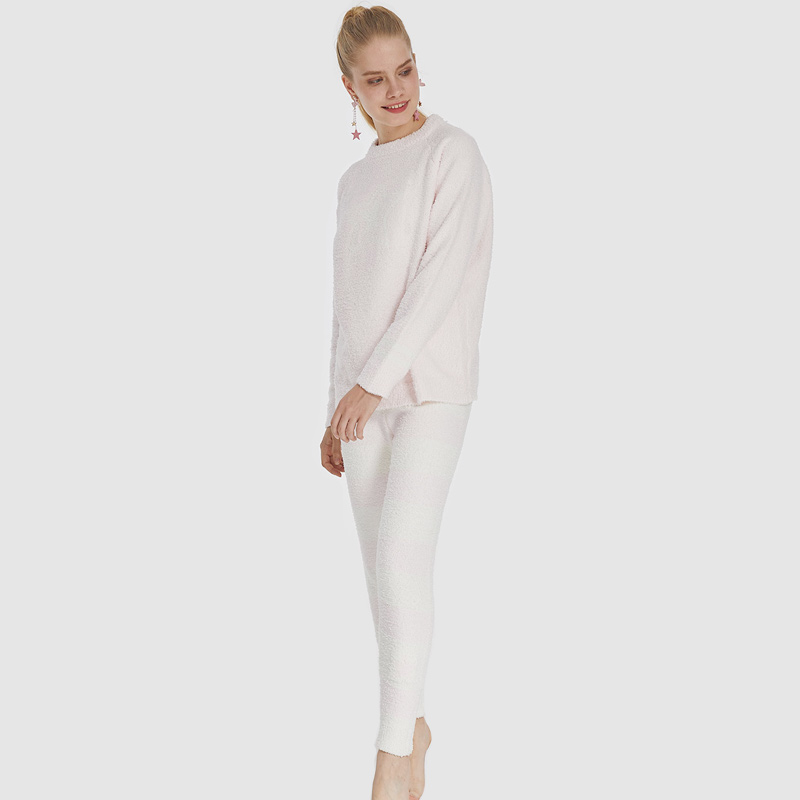 Femei Set de pijamale elastice din microfibră pentru femei