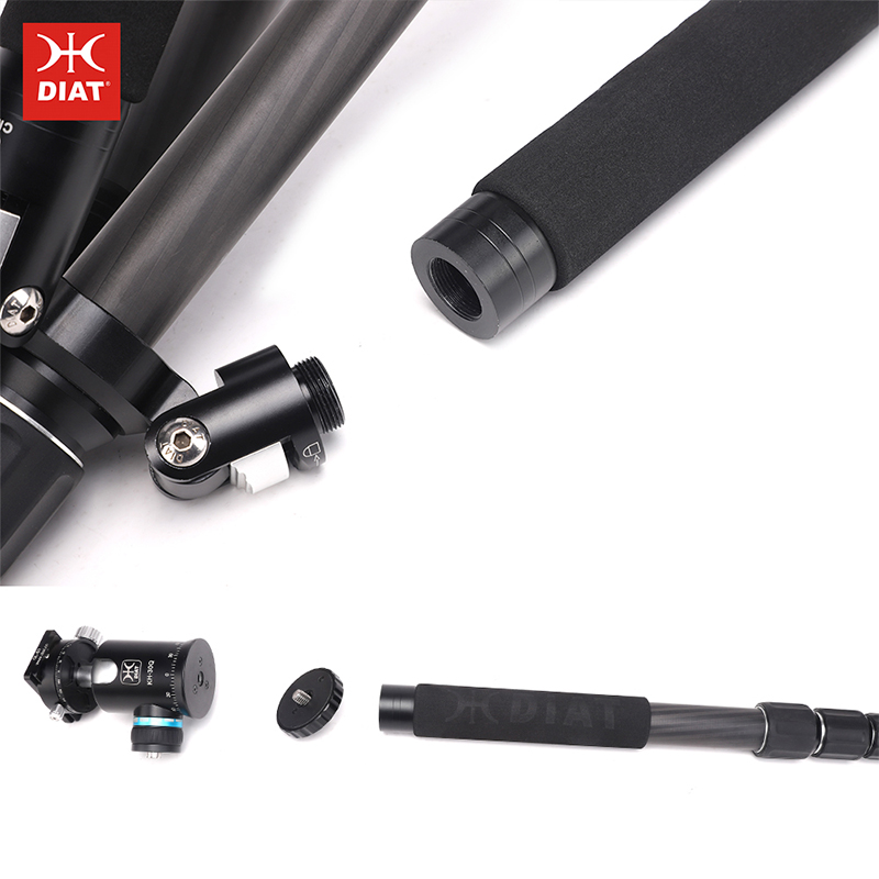 DIAT CM324A KH30Q trepied profesional din fibra de carbon pur trepied detasabil monopod flexibil