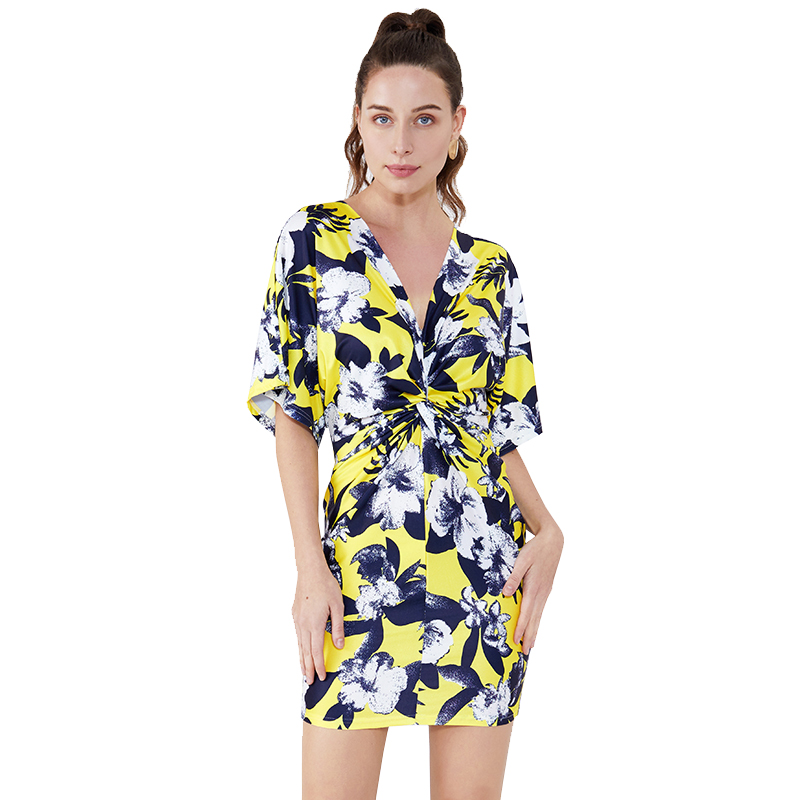 Femei sexy îmbrăcăminte îmbrăcăminte generală rochie cu imprimeu floral pentru femei frumoase rochii elegante dama