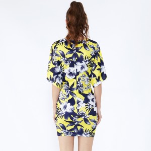 Femei sexy îmbrăcăminte îmbrăcăminte generală rochie cu imprimeu floral pentru femei frumoase rochii elegante dama