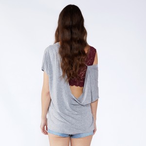 Asimetrice Ultimele modele de gâturi bluze fără spate pentru fete JCGJ190315080