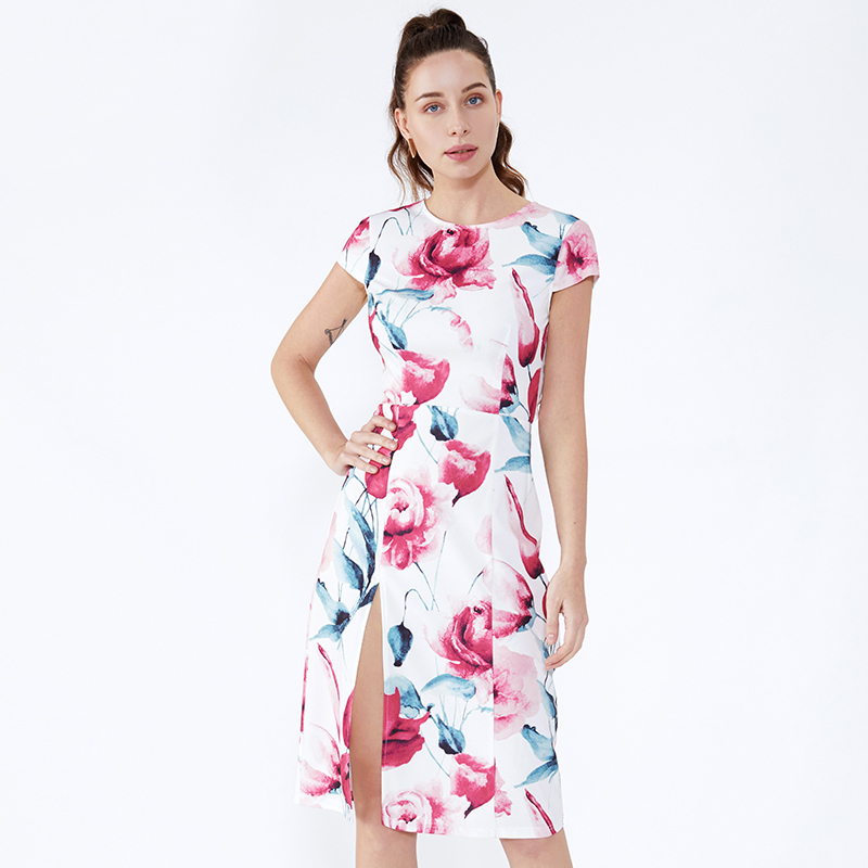 Rochii de vară rochii de vară cu imprimeu floral Roupas de senzatie