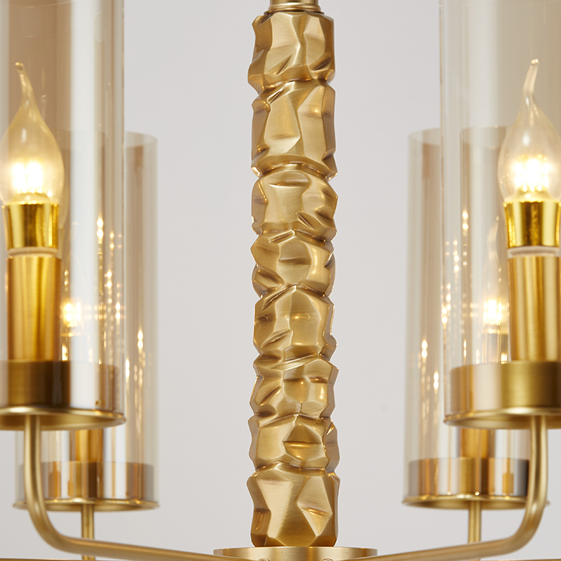 Studiu modern dormitor cu atmosferă minimalistă Candelabru de cristal Km2123