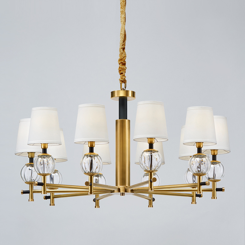Decorațiune minimalistă modernă Studiu dormitor Candelabru din pânză de cristal Km2120