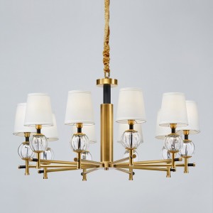 Decorațiune minimalistă modernă Studiu dormitor Candelabru din pânză de cristal Km2120