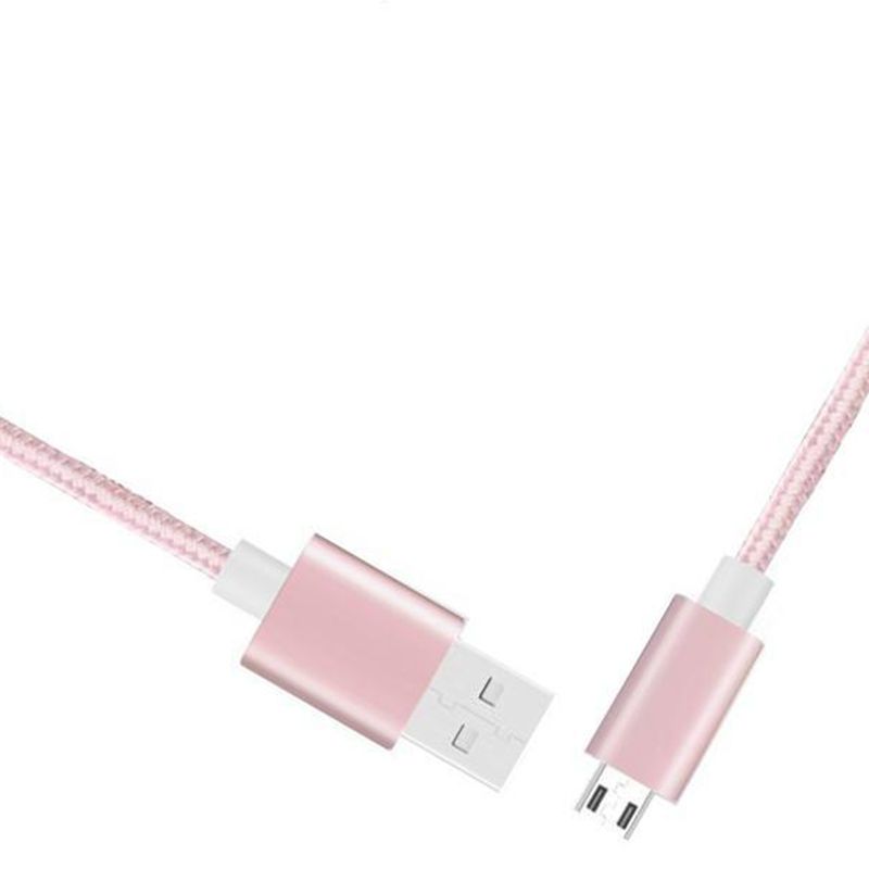 Cablu micro împletit din nylon la încărcare USB