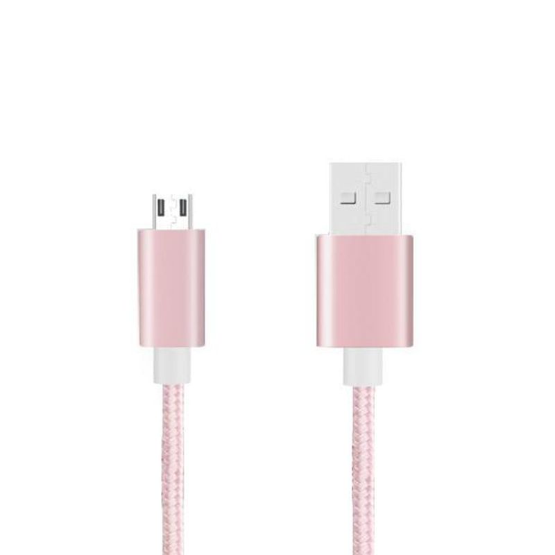 Cablu micro împletit din nylon la încărcare USB