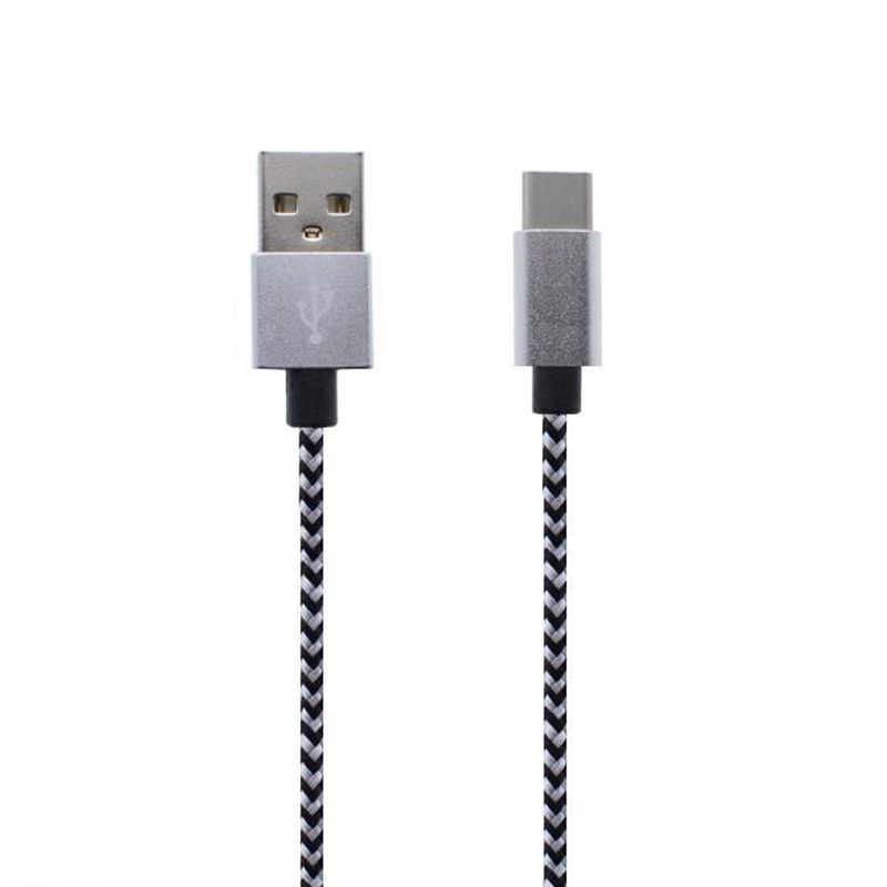 Cablu de date împletit de tip C la USB Nylon