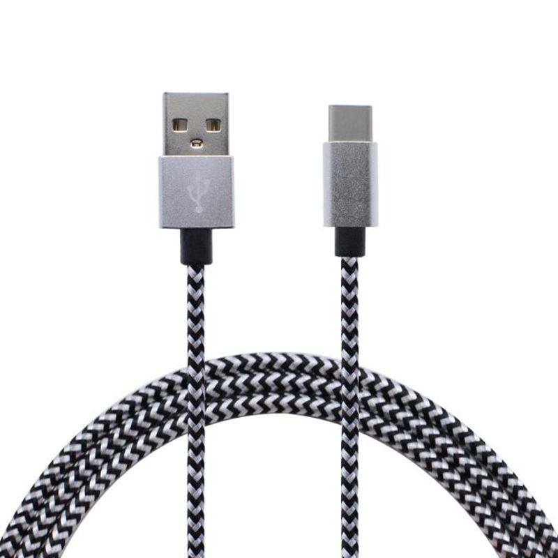 Cablu de date împletit de tip C la USB Nylon