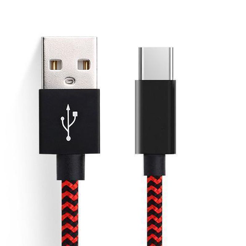 Tpye -C la USB Stripe Nylon cablul de date briaded