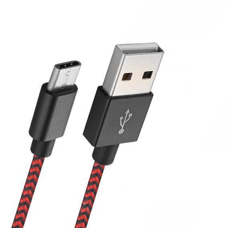 Tpye -C la USB Stripe Nylon cablul de date briaded