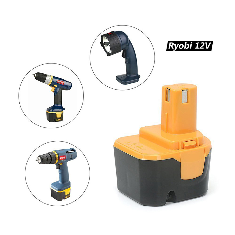 Ni-Cd 12V 1500mAh Baterii electrice fără fir pentru Ryobi 1400652, 1400652B