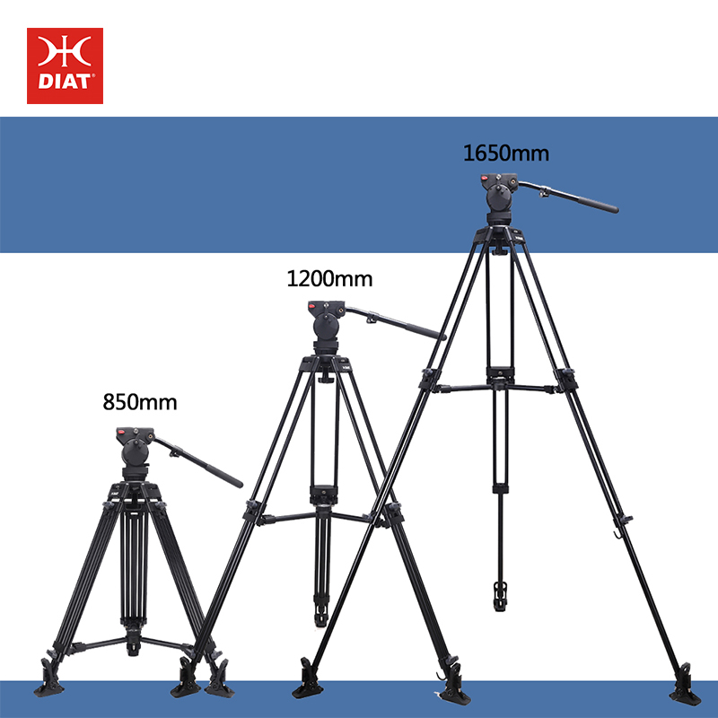 DIAT A223MKS30 Trepied hidraulic cu trei dimensiuni Trepied cu cameră stabilă stabilă Stand video pentru înregistrare video