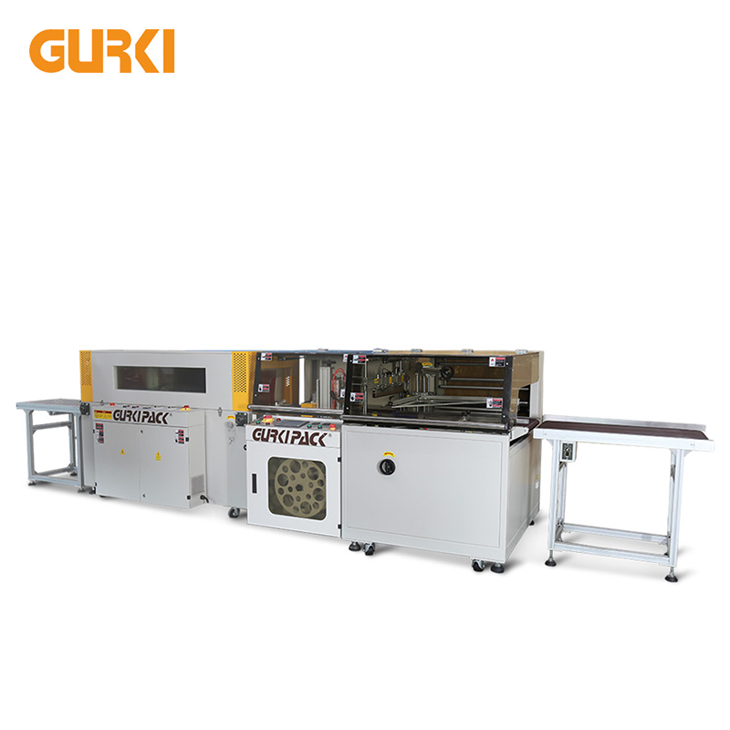 Mașină automată de ambalare termocontractabilă a tunelului de căldură | Gurki GPL-5545D + GPS-5030LW