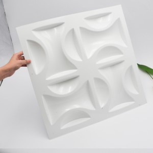 Panou de perete modern din plastic 3D din plastic alb, gros de 1 mm, pentru decorarea interioară