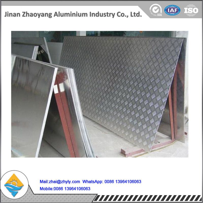 5052 5754 placă de aluminiu în relief (diamant / indicator / cinci bare)