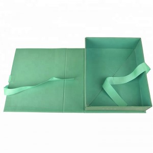 Cutie de cadou de mătase magnetică de culoare albă neagră pliantă personalizată cu arc pentru colier cercei cravată bijuterii cosmetice