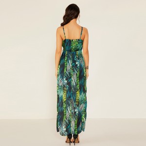 Dame de moda vara design cald sexy sexy imprimeu floral modest rochie Maxi material material