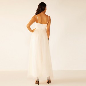 Oem Femei de înaltă calitate Dantelă Albă de Vară Dantelă Fringe Rochie de mireasă Rochie de mireasă