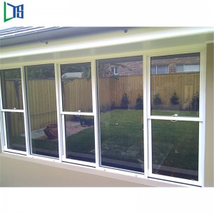 Ferestre și uși Ferestre glisante verticale din aluminiu din sticlă dublă de înaltă calitate