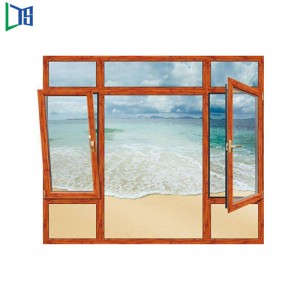 Înclinarea din aluminiu și înclinarea geamului și întoarcerea ferestrelor din aluminiu pentru acoperirea pulberii