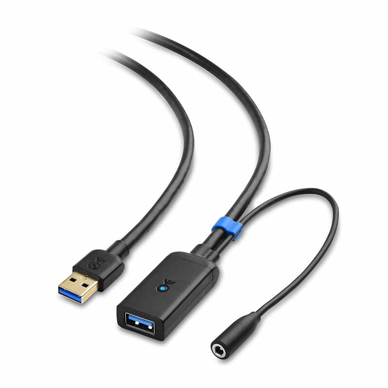 Cablu de extensie USB 3.0 Un cablu repetor pentru amplificator de semnal masculin la femel cu adaptor de putere 5V / 2A