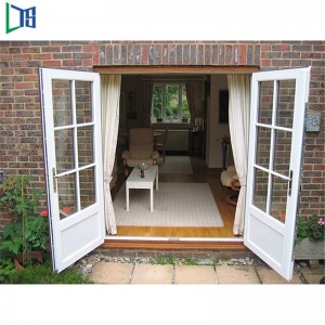 Ușa din carcasă din aluminiu As2047 cu acoperire cu pulbere Grilă dublă și rezistență la căldură cu geam termic și sunet